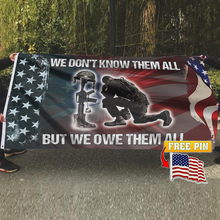 Load image into Gallery viewer, We Owe Them All Flag with FREE American Pin