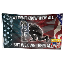 Load image into Gallery viewer, We Owe Them All Flag with FREE American Pin