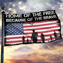 Load image into Gallery viewer, Home Of The Free Because of the Brave USA Flag