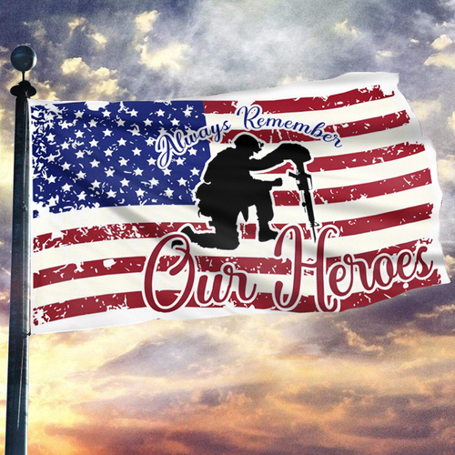 Always Remember Our Heroes American Flag