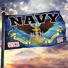 Load image into Gallery viewer, Navy Defending Freedom - USN Flag