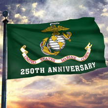 Load image into Gallery viewer, 250th Anniversary USMC Flag