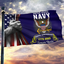 Load image into Gallery viewer, 250th Anniversary Navy Flag