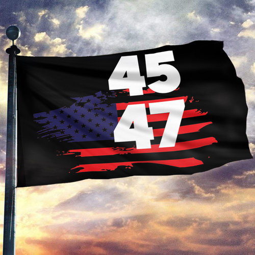 45 47 Trump USA Vintage Flag