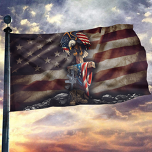 Load image into Gallery viewer, Patriotic American Eagle USA Flag