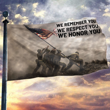 Load image into Gallery viewer, We Remember, We Honor You USA Flag