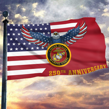 Load image into Gallery viewer, 250th Anniversary USMC Eagle Flag