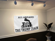 Load image into Gallery viewer, All Board The Trump Train 2024 Flag