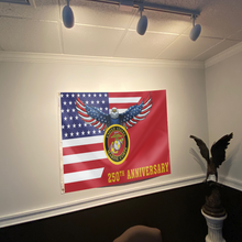 Load image into Gallery viewer, 250th Anniversary USMC Eagle Flag