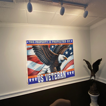 Load image into Gallery viewer, This Property Is Protected By US Veteran Flag