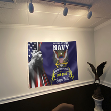 Load image into Gallery viewer, 250th Anniversary Navy Flag