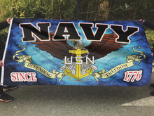 Load image into Gallery viewer, Navy Defending Freedom - USN Flag