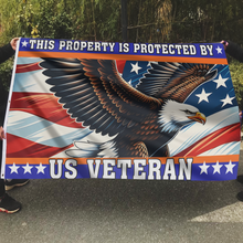 Load image into Gallery viewer, This Property Is Protected By US Veteran Flag