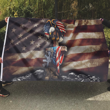Load image into Gallery viewer, Patriotic American Eagle USA Flag