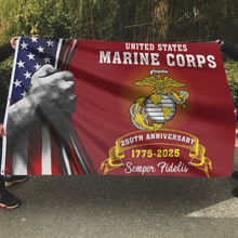 Load image into Gallery viewer, 250th Anniversary Marine Corps Flag