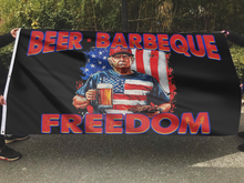 Load image into Gallery viewer, Beer Barbeque Freedom Trump Flag
