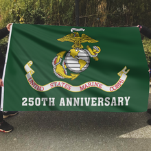Load image into Gallery viewer, 250th Anniversary USMC Flag