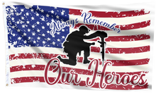 Load image into Gallery viewer, Always Remember Our Heroes American Flag