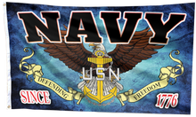Load image into Gallery viewer, Navy Defending Freedom - USN Flag