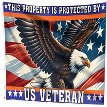 Load image into Gallery viewer, This Property Is Protected By US Veteran Flag