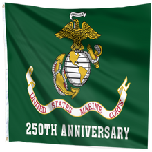 Load image into Gallery viewer, 250th Anniversary USMC Flag