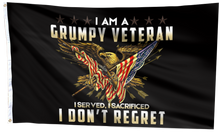 Load image into Gallery viewer, I Am A Grumpy Veteran Flag