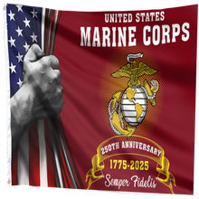 Load image into Gallery viewer, 250th Anniversary Marine Corps Flag