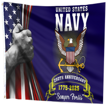 Load image into Gallery viewer, 250th Anniversary Navy Flag