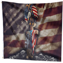 Load image into Gallery viewer, Patriotic American Eagle USA Flag