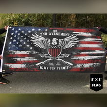 Load image into Gallery viewer, Respect The Look - It's My Gun Permit - 2nd Amendment Flag