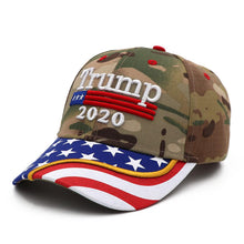 Load image into Gallery viewer, Trump 2020 Flag Bill Hat - USA Flag Trump Hat