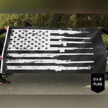 Load image into Gallery viewer, 2nd Amendment American Rifle Flag 3x5 Flag - Black