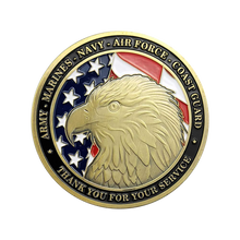 Load image into Gallery viewer, Thank You For Your Service - USA Eagle Veteran Coin