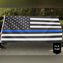 Load image into Gallery viewer, Thin Blue Line Flag