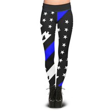 Load image into Gallery viewer, Pre-Release Thin Blue Line - Sublimation Leggings