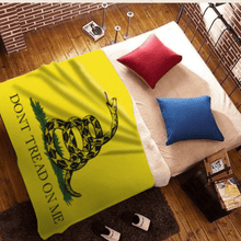 Load image into Gallery viewer, Gadsden Don&#39;t Tread On Me Sherpa Blanket - 50x60 + Free Matching 3x5 Single Reverse Flag