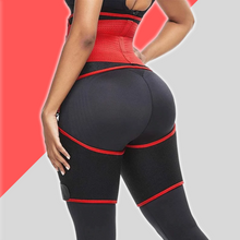 Load image into Gallery viewer, 3 in 1 Neoprene Adjustable Belt Sweat Waist Trainer and Thigh Trimmer