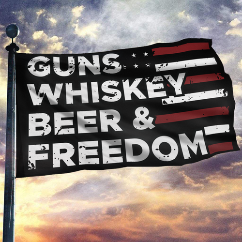 Guns, Whiskey, Beer and Freedom Flag (RTL)