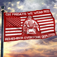 Load image into Gallery viewer, On Fridays We Wear RED Flag