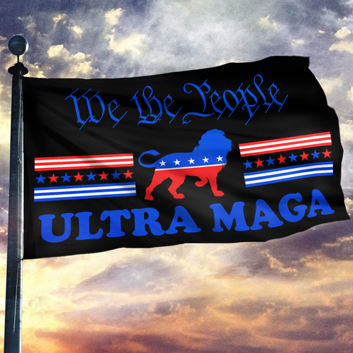 We The People Ultra MAGA Black Flag