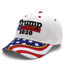 Load image into Gallery viewer, Trump 2020 Flag Bill Hat - USA Flag Trump Hat