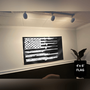 2nd Amendment American Rifle Flag 3x5 Flag - Black