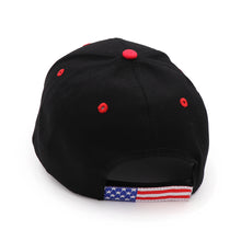 Load image into Gallery viewer, Trump 2020 Flag Bill USA Flag Hat + FREE Trump Rally Bracelet & Sticker Combo
