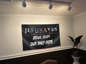 JesUSAves Jesus 2024 Our Only Hope Flag