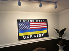 Load image into Gallery viewer, I stand with Ukraine - American Flag