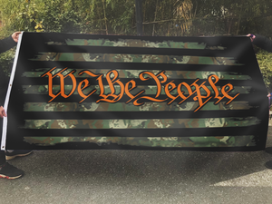 We The People - Camo Orange Flag