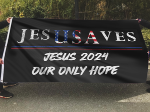 JesUSAves Jesus 2024 Our Only Hope Flag