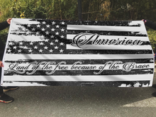 Load image into Gallery viewer, AMERICA HOME OF THE FREE B&W FLAG