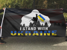 Load image into Gallery viewer, I STAND WITH UKRAINE SASQUATCH FLAG