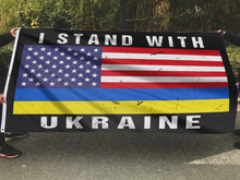 Load image into Gallery viewer, I stand with Ukraine - American Flag
